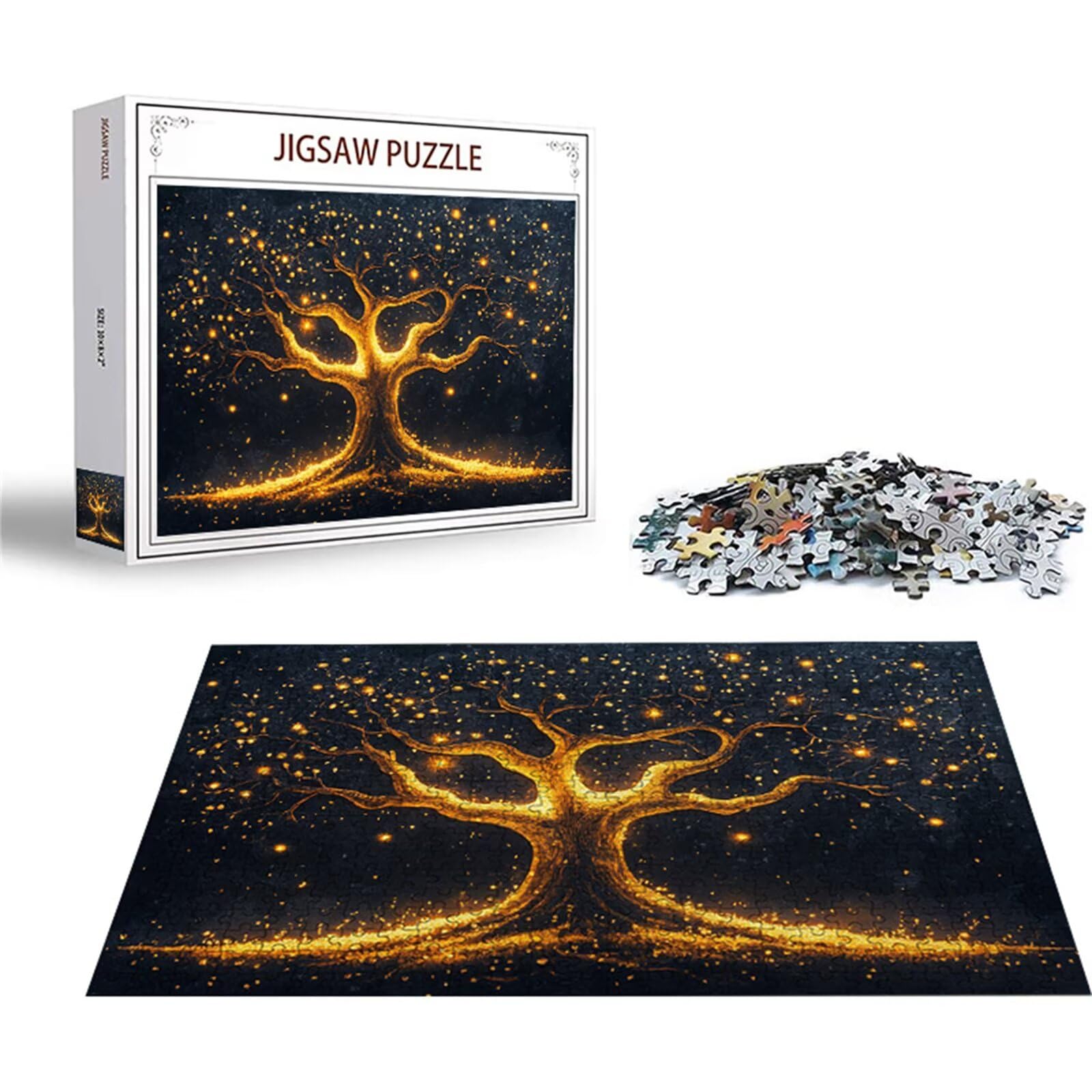 Puzzle 1000 elementów Dream Puzzle Drzewo Układanka Dorosły, Stymulator Idealny na klasyczne wieczory gier DIY Antystresowa Duża układanka dla dorosłych i dzieci od 14 lat E-2