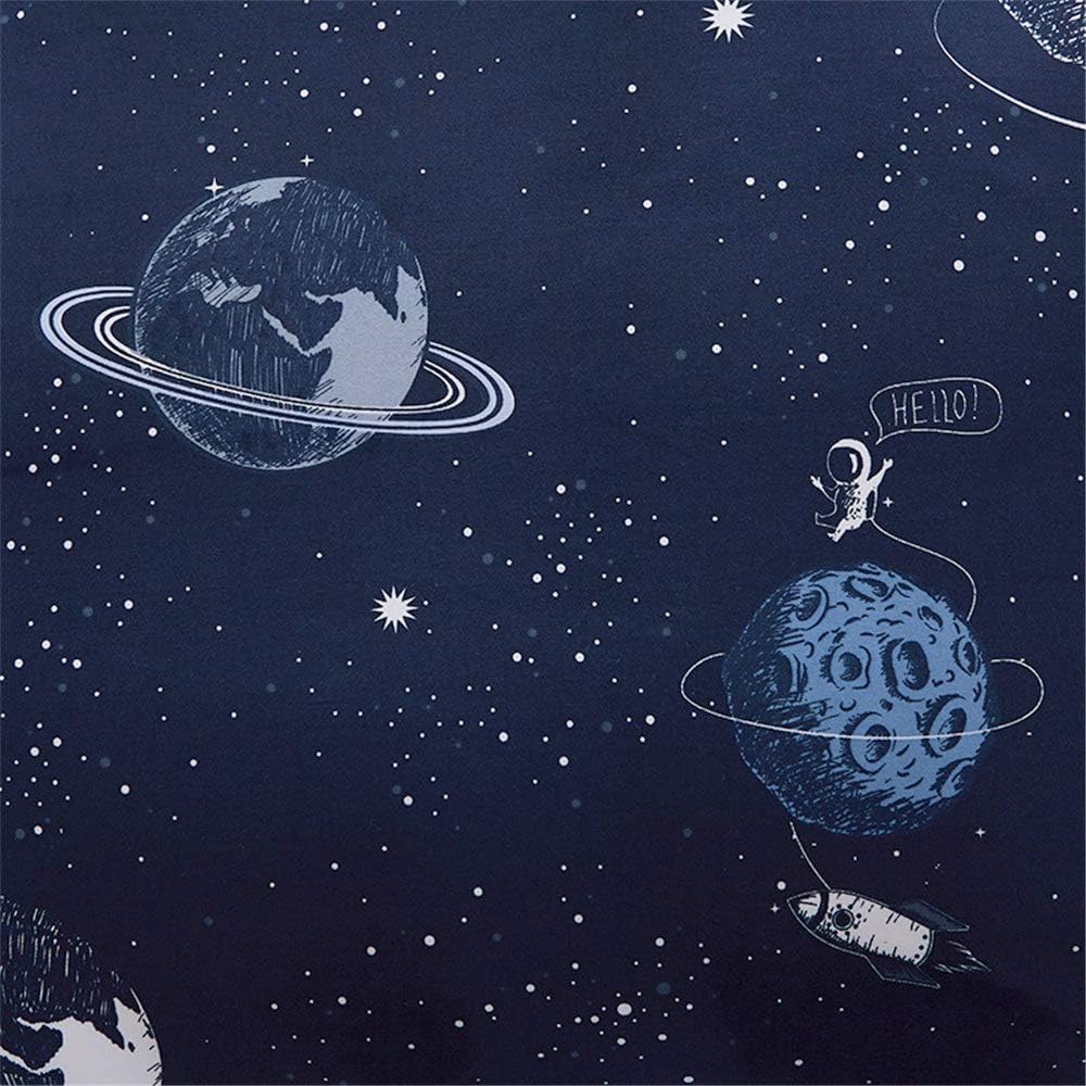 Galaxy Space Bedding Twin Boy, Microfiber Planet Boy Duvet Cover Twin Gift for Teens Kids, Universe Duvet Cover Lightweight - Image 4