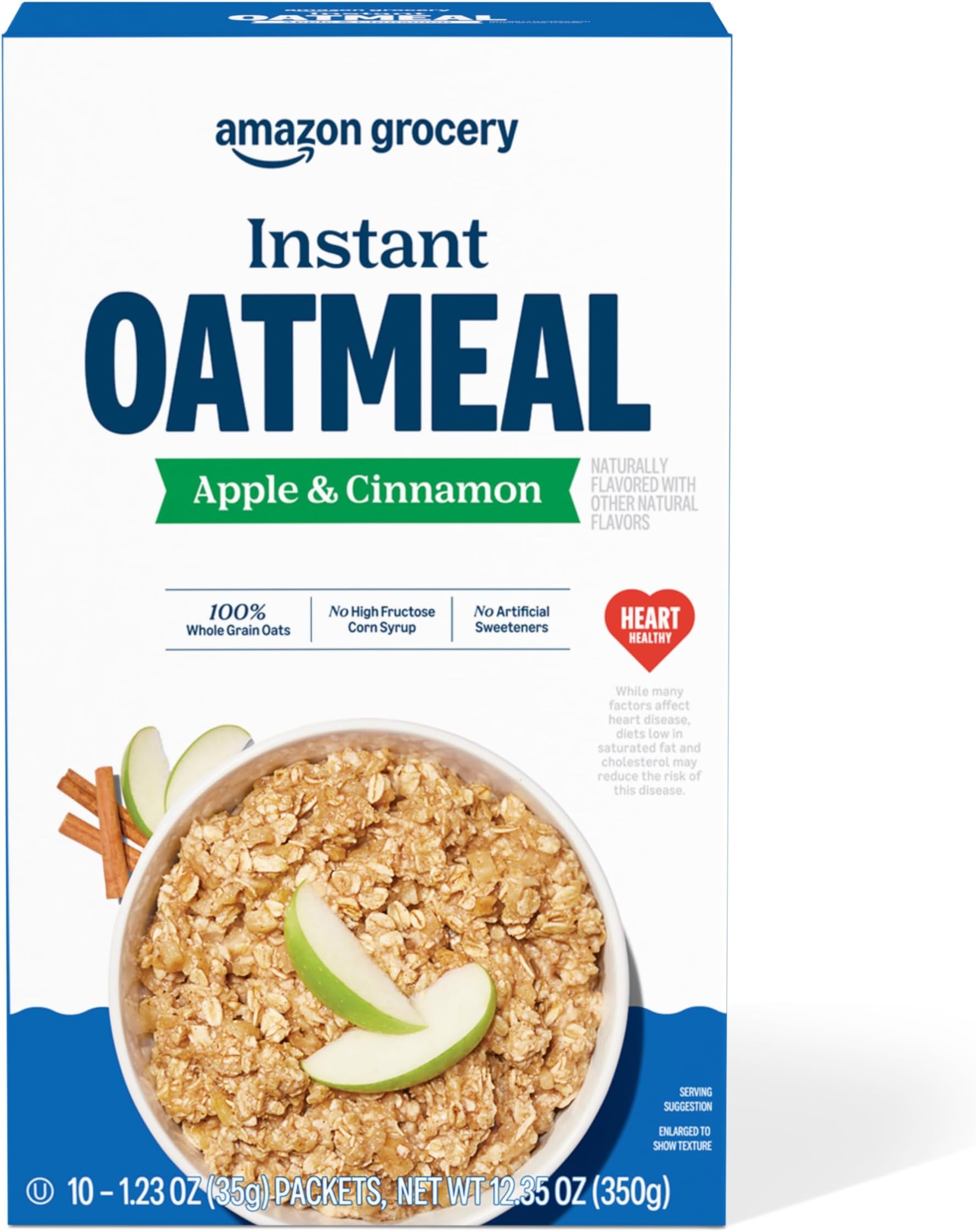 Apple & Cinnamon Instant Oatmeal, 1.23 Oz, 10 Ct