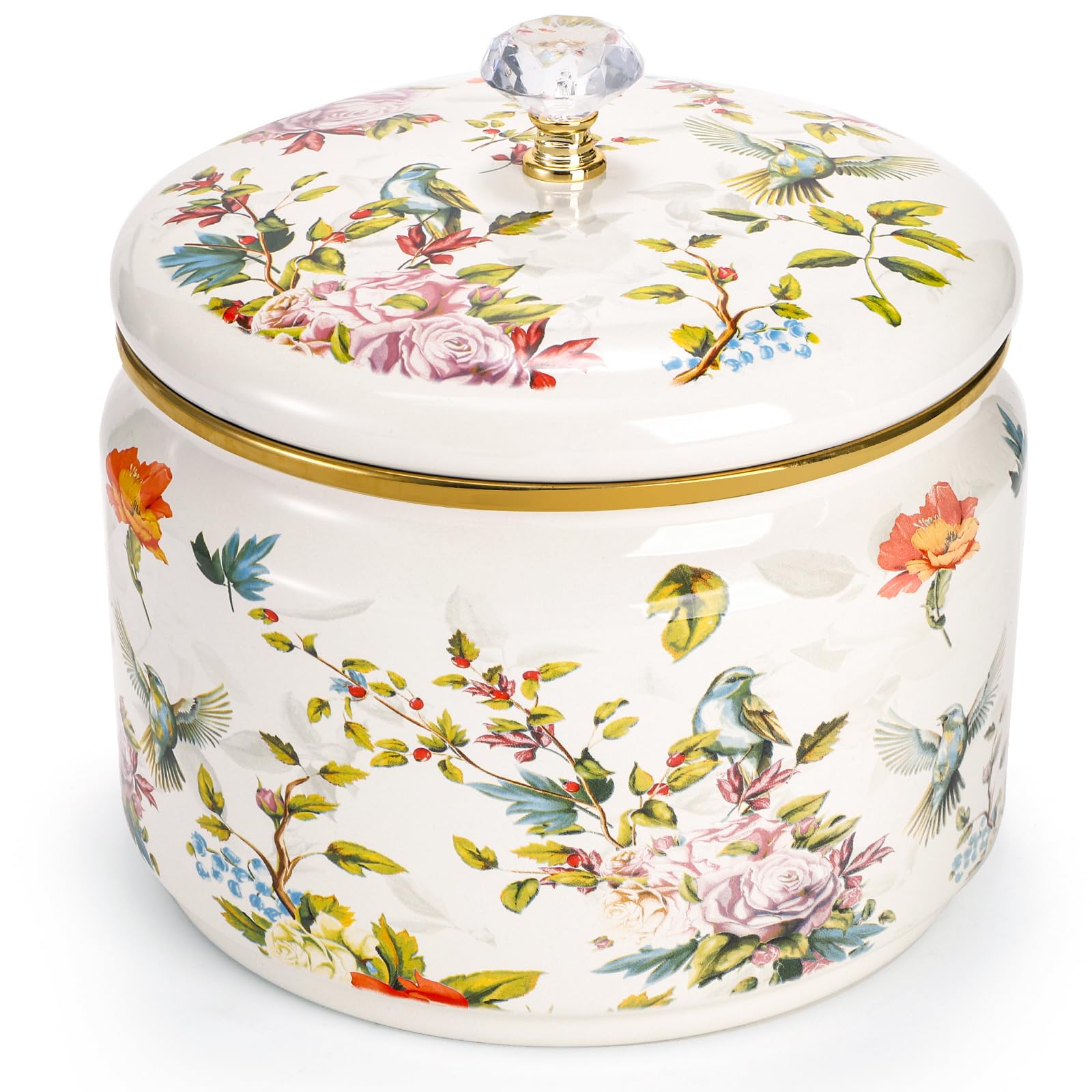 イマン　ヴィクトリア キャニスターenamel antique canister Amazon.com: Elsjoy 81 oz (2.4 L) Vintage Enamel Canister with Lid
