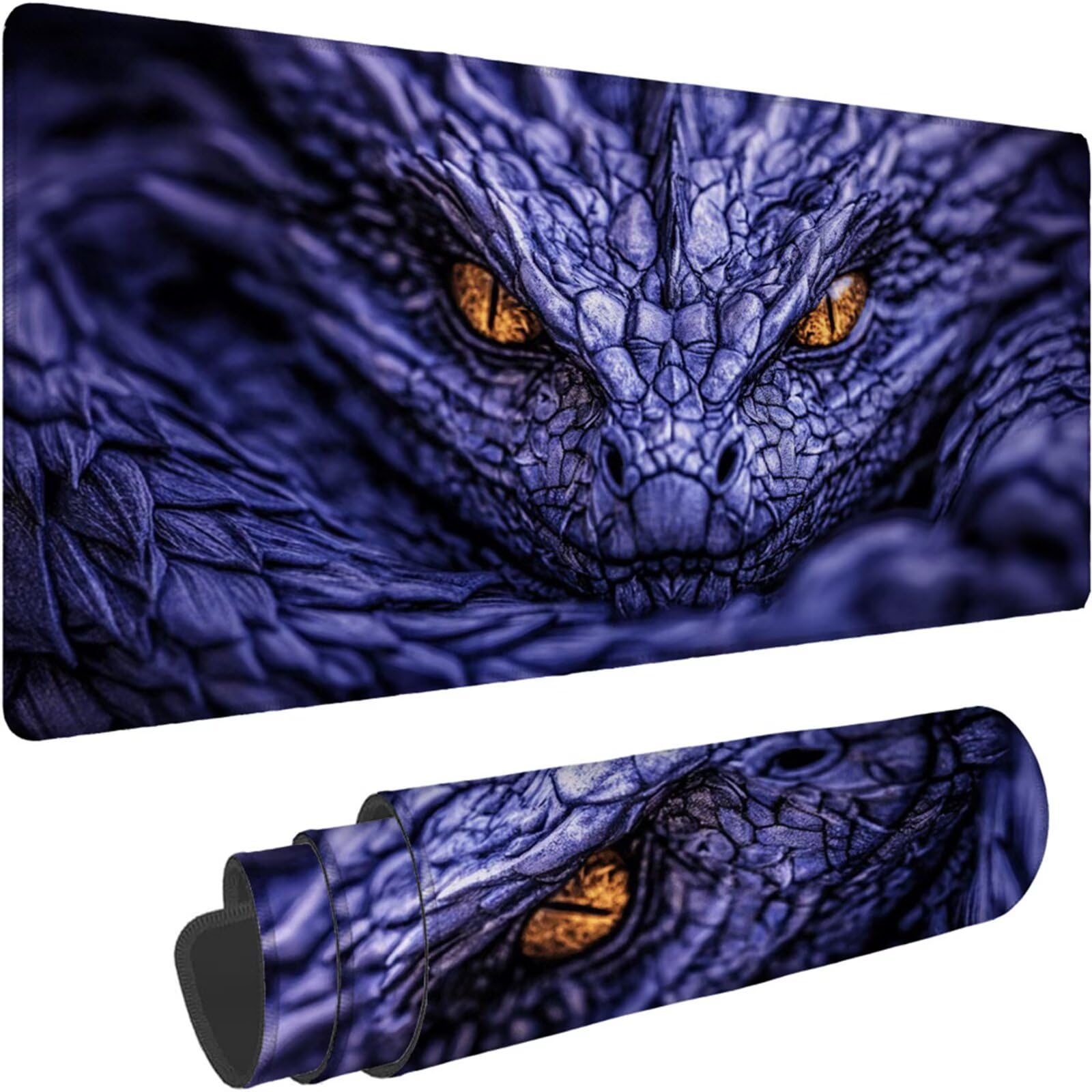 Gamingowa podkładka pod mysz 1200 x 600 x 3 mm, XXL, wodoszczelna, odporna na ścieranie, z przyszytymi krawędziami, fioletowa, podkładka na biurko, poprawia prędkość i precyzję pod laptopa, komputera