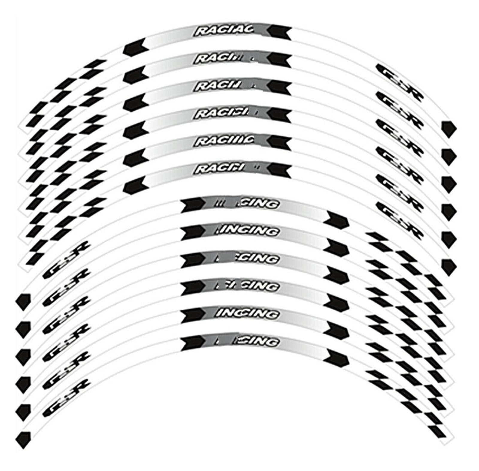 Hub Decals Rim for S&uzuki GSR400 GSR600 GSR750 for GSR 400 for 600 for 750 Motorcycle 17inch Wheel Sticker Decal Reflective Rim Stripe Tape(White)