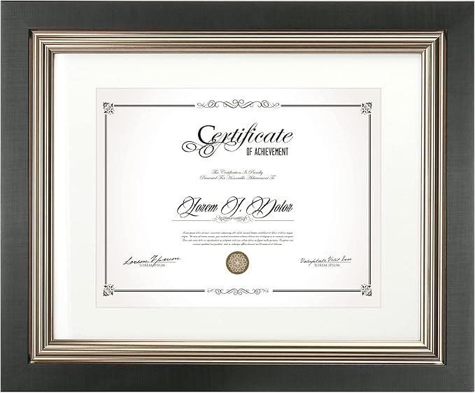 MEIGIX Certificate Frames 8.5x11 Diploma Frame white Mat