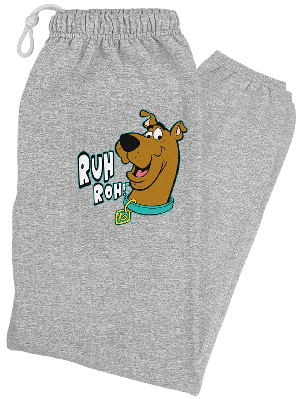 Popfunk Scooby Doo - Ruh Roh Unisex Jogger Sweatpants for Men and Women (Athletic Heather Grey, Large)