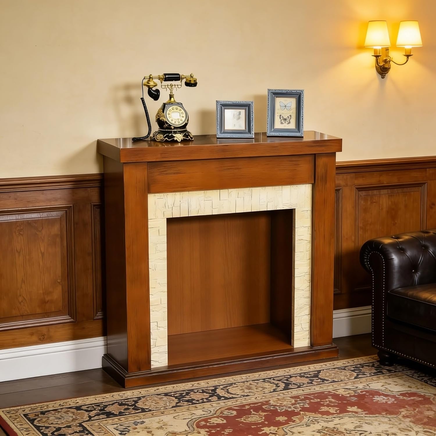 Mantels Surround Traditional Wood Fireplace Mantel Classic Decorative Surround Vintage Home Decor