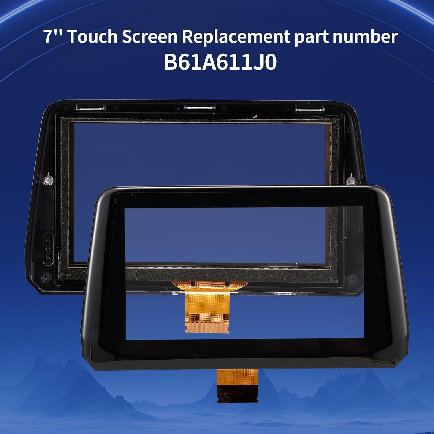 Touch Screen Replacement B61A611J0 Fit 2017 2018 Mazda 3 Sport GPS Navigation Radio Display, 7-Inch Touchscreen Glass Digitizer Compatible with GPS Mazda 3 Alexa Car Display BJS7669C0E BJS7669C0L