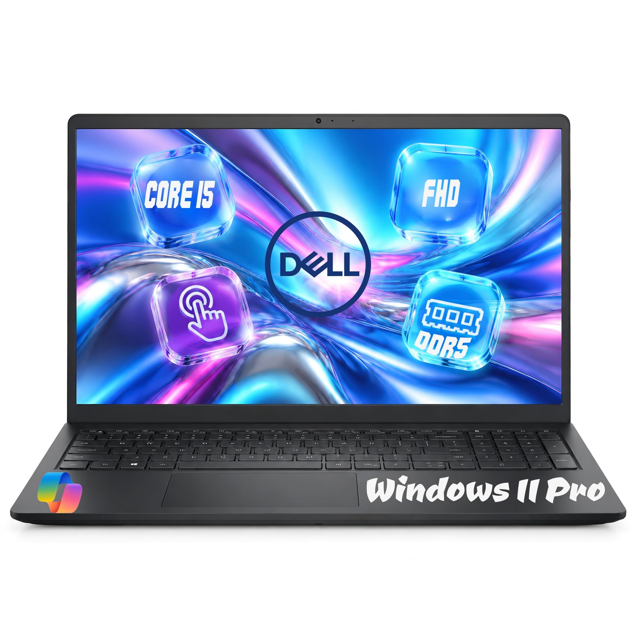 Dell 15.6" FHD Touchscreen Laptop, Intel 13th Gen Core i5-1334U, 16 GB DDR5