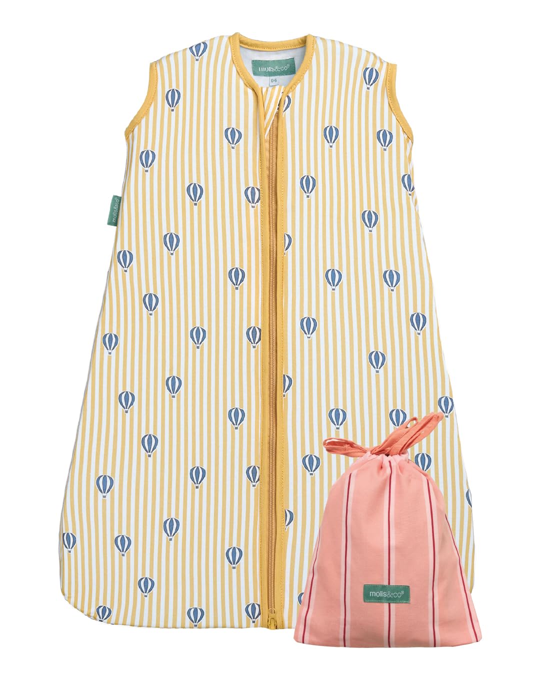 molis&co - Saco de Dormir para bebé 0.5 TOG - 95 cm (18-36 Meses) - Saco Dormir Bebe Verano sin Mangas - Saco de Dormir para Niños Niñas (Unisex) - 100% Algodón (Certificado Oeko-Tex) - Summer Bloom — view 10