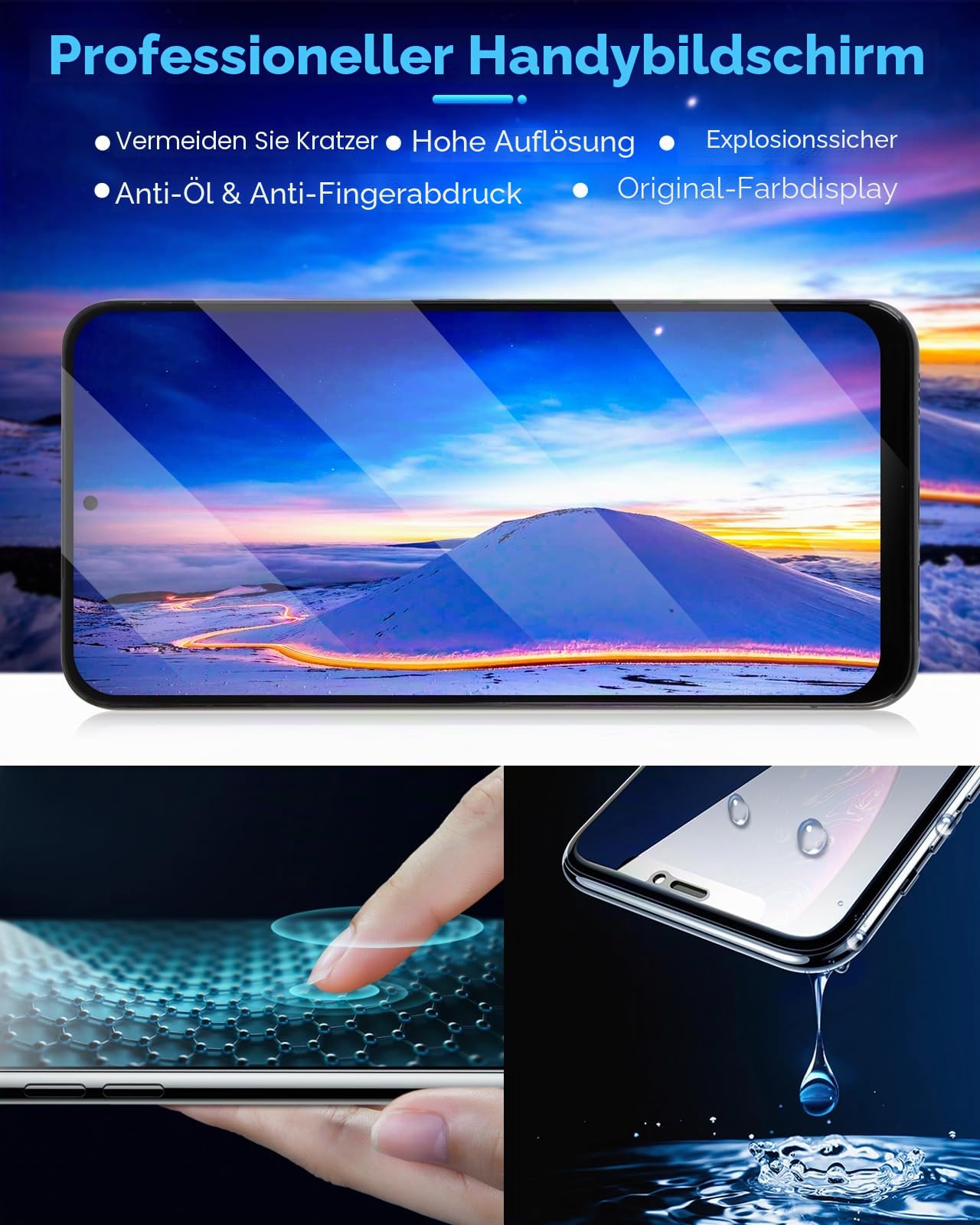 LCD Bildschirm für Samsung Galaxy S22 5G LCD Display für Galaxy S22 5G SM-S901U SM-S901U1 TFT 6,1 Zoll Bildschirm Assembly mit Werkzeugen, (Schwarz Mit Rahmen, Ohne Fingerprint Unlocking)