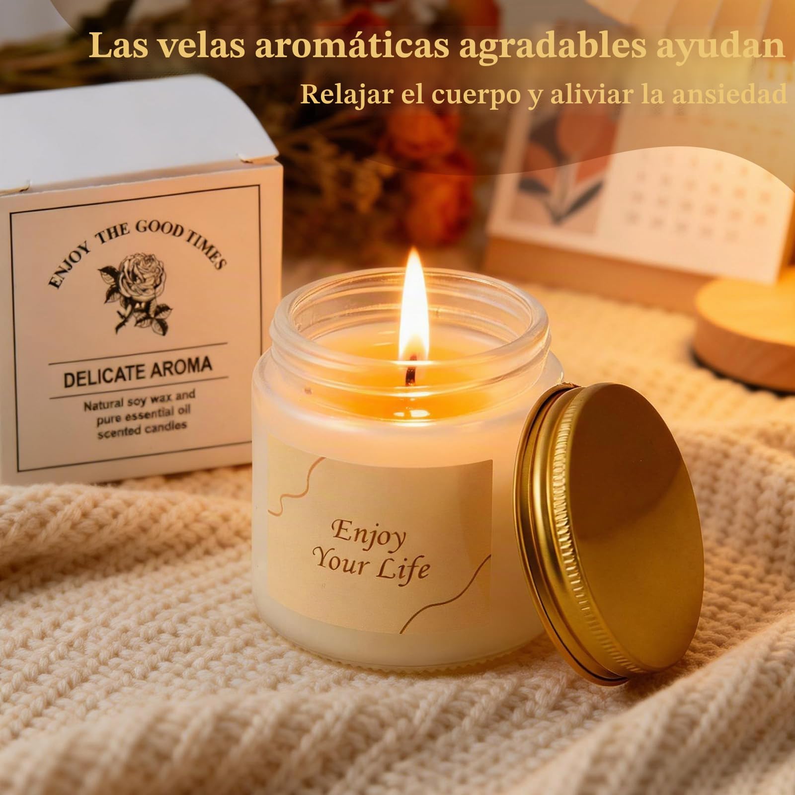 Originales Regalos para Mujer Cumpleaños Set, Elegante Canasta de Regalo & Vajilla de Cerámica con Tazas & Vela Perfumada & Collar, Regalos del Día de la Madre para Mamá San Valentín Mujeres Esposa