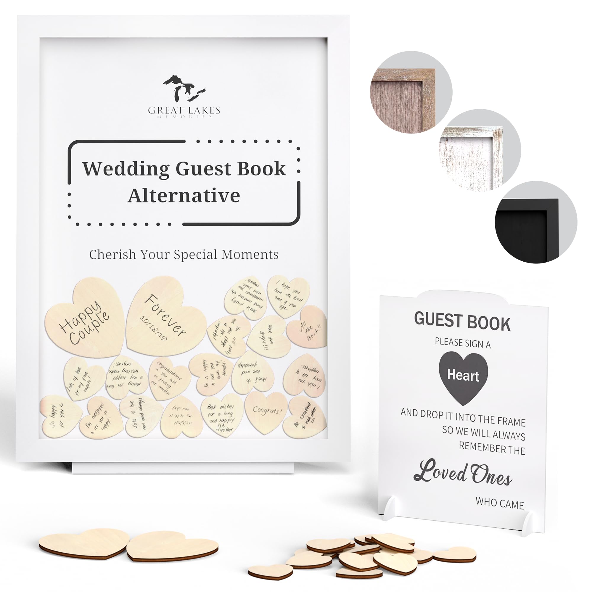 Buy GLM Premium Wedding Guest Book Alternative with Sign and 85