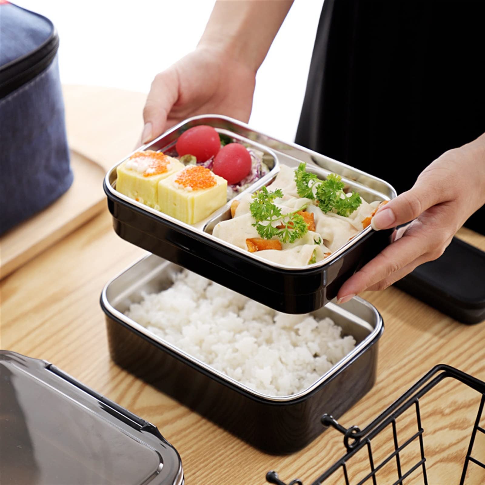 Lunch box termico, isolamento, stoviglie refrigerate, for studenti, scuole, adulti, lunch in acciaio inox