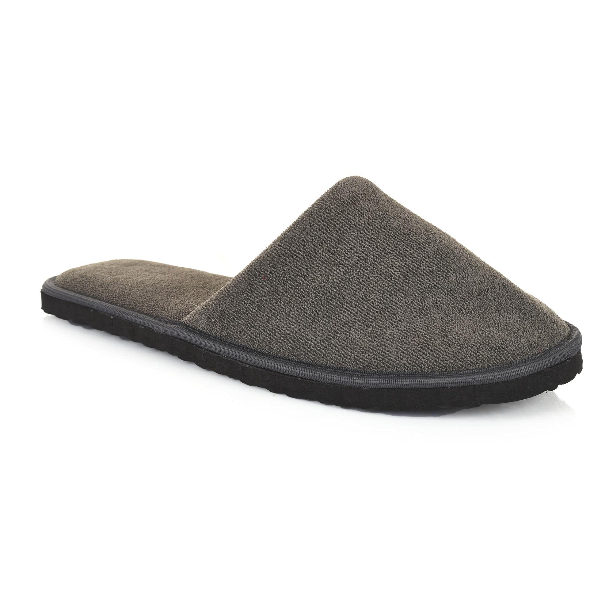 MF Home Footwear Mens House Soft Slippers Closed Toe comfortable Sole Bedroom Indoor Carpet Home Slippers (Grey, numeric_6) (B08V15S323) Amazon Price History, Amazon Price Tracker