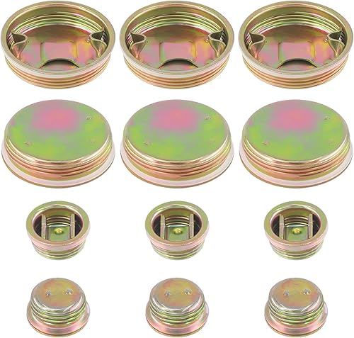 Miniatura 1 de Wokape Paquete de 12 tapones de acero con junta, cierre de tambor de 2 pulgadas 34 pulgadas con revestimiento chapado para barril de 55 galones