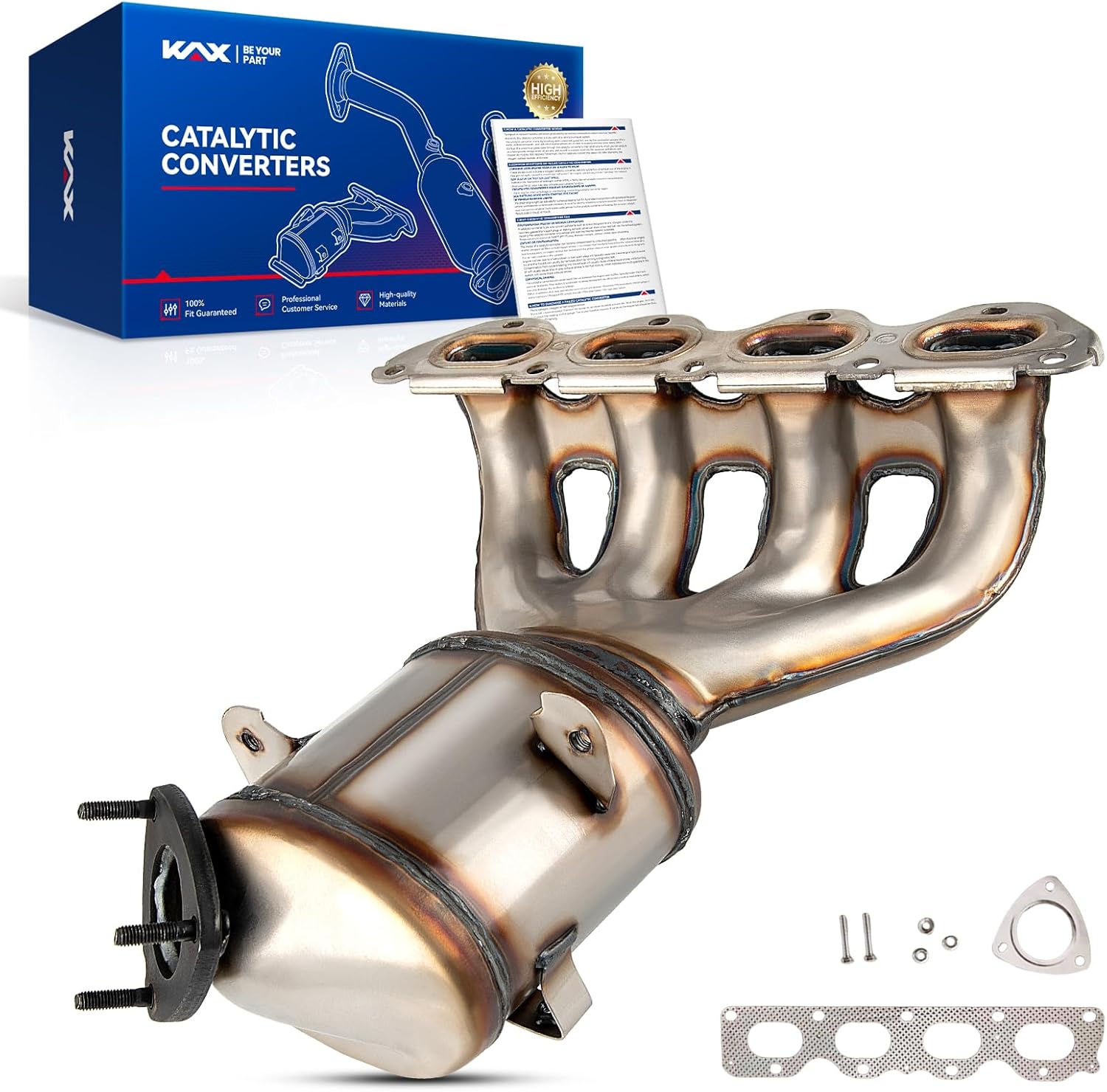 KAX Catalytic Converter Fit for 2011-2015 Cruze 1.8L,2012-2017 Sonic 1.8L,2016 Cruze Limited 1.8L,2008 Astra 1.8L, Front 16657 Stainless Steel High Performance 1pc (EPA Compliant)