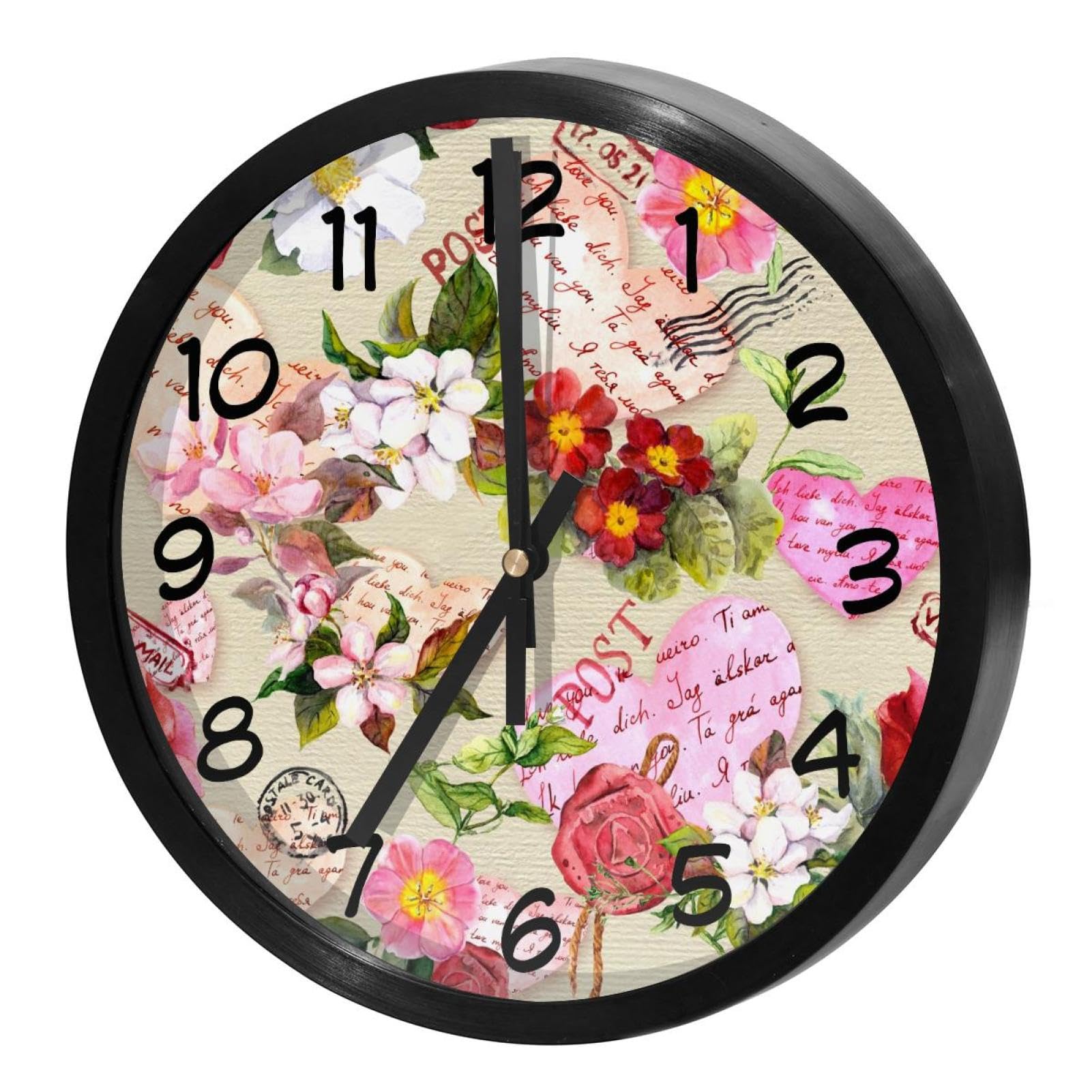 Horloge murale à quartz silencieuse pour stopper le bruit des aiguilles