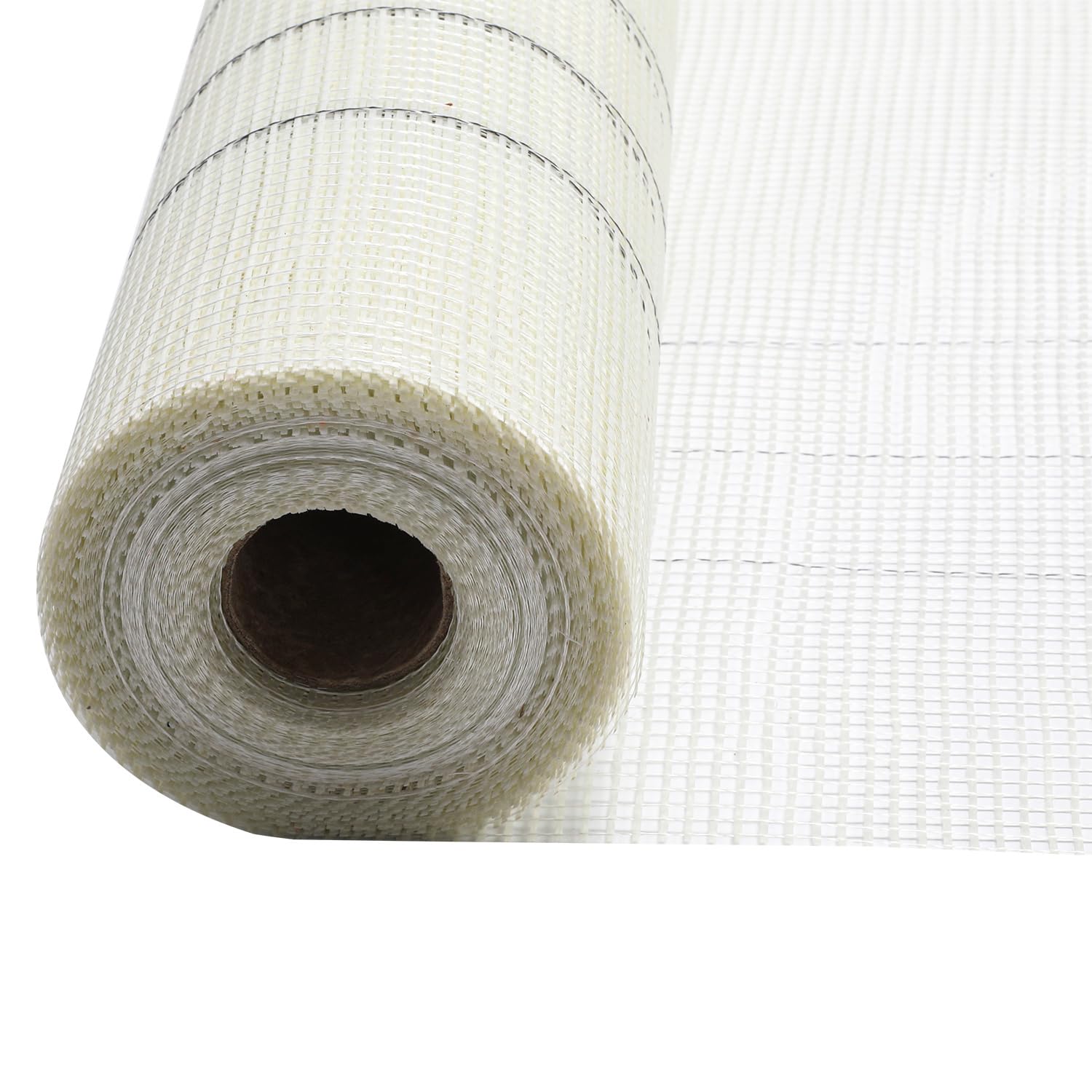 Armierungsgewebe 160 g/m² 1 x 50 m, 4 x 4 mm Glasfasergewebe für Innen- und Außenputz, Putzgewebe für Fassade und WDVS, alkalibeständiges Armierungsgitter, Weiß
