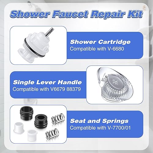 Miniatura 3 de Enhon Kit de reparación de grifo de ducha, compatible con grifos de una sola manija ValleyDanco, cartucho de ducha compatible con V-6680 V-770001,