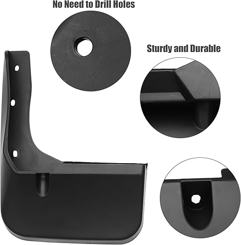 Miniatura 3 de ACROPIX Aletas de barro delanteras y traseras para Toyota Highlander – Paquete de 4 unidades color negro