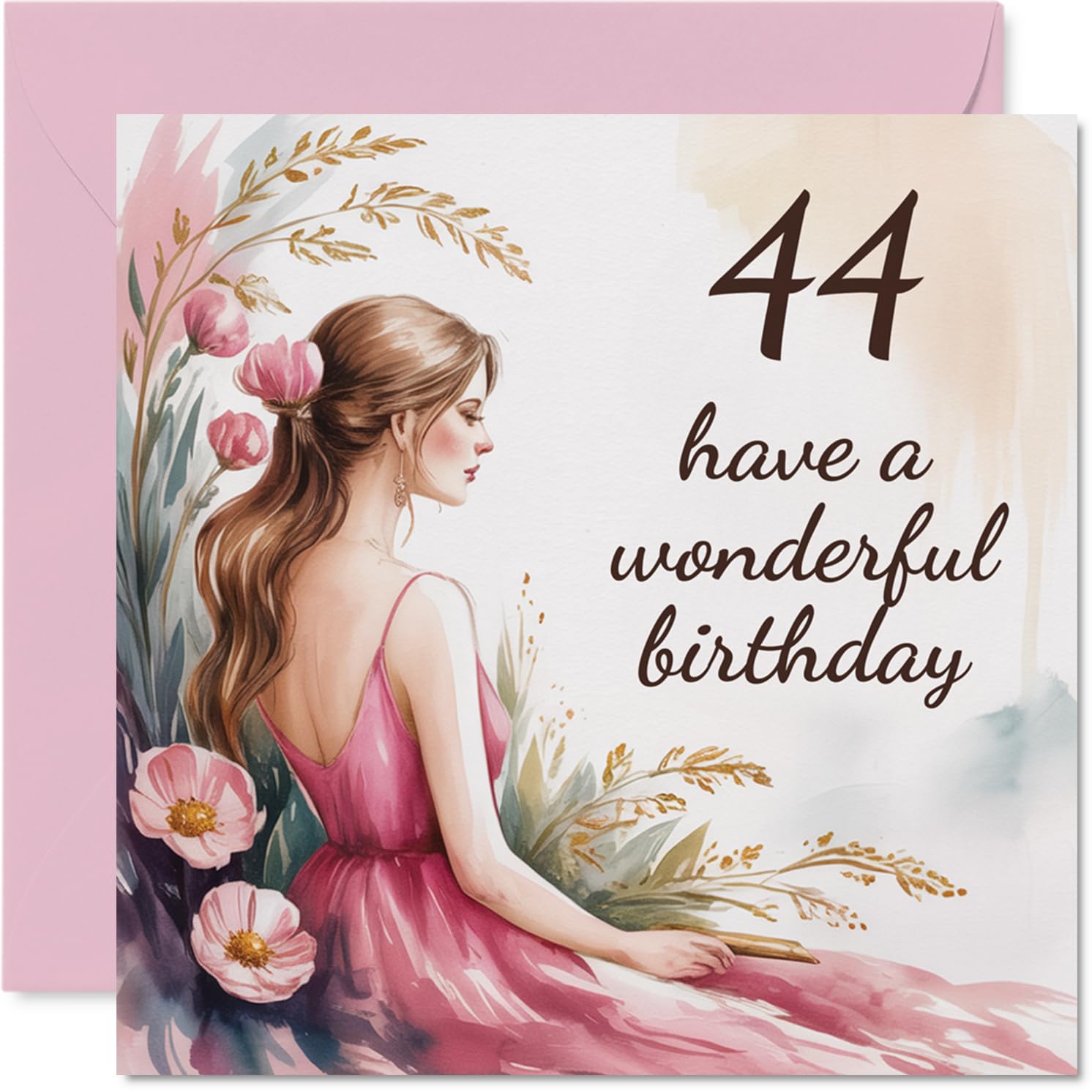 44th Birthday Cards for Women, Flower Girl