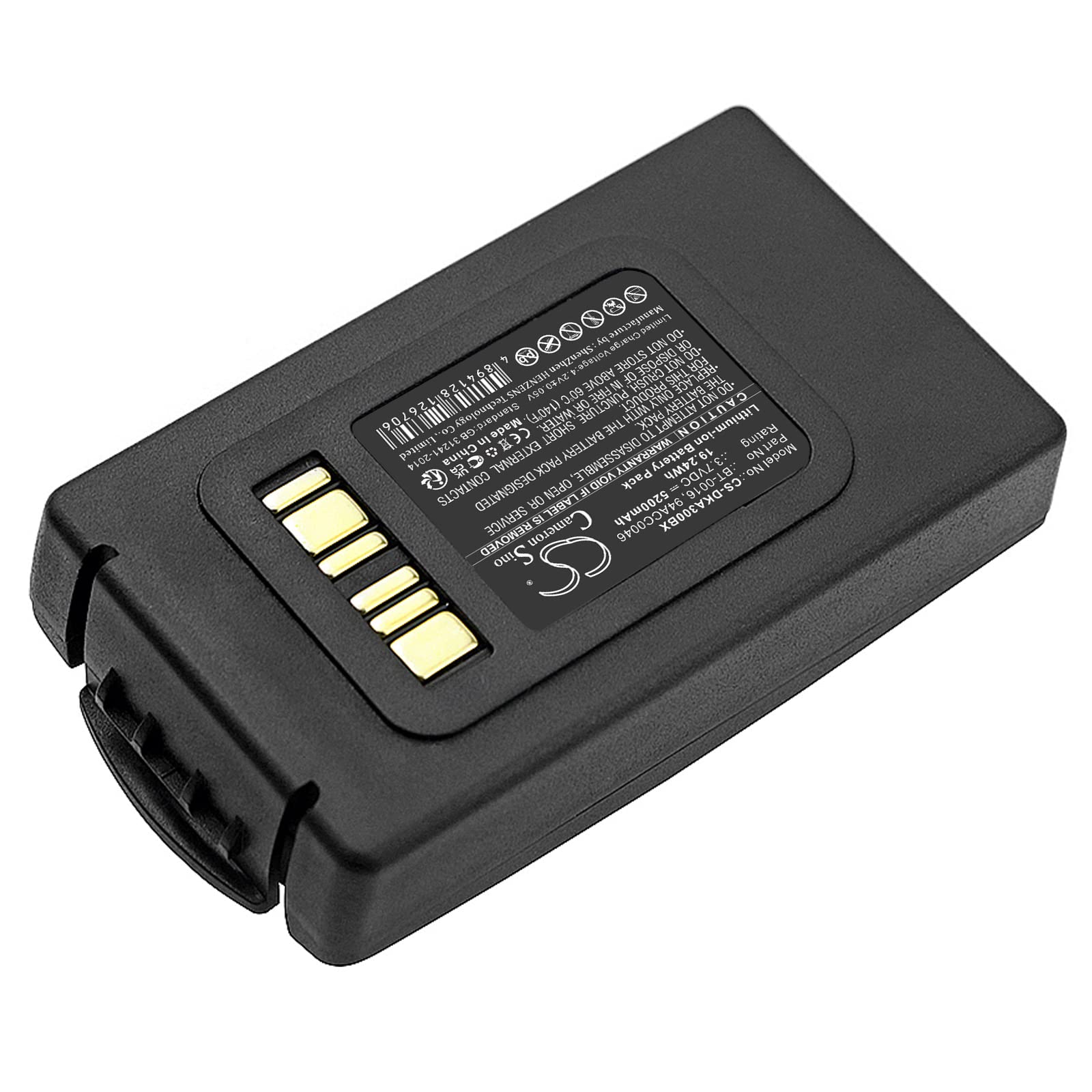CS-DKA300BX - Batteria 5200 mAh, compatibile con [Datalogic] Skorpio X3, Skorpio X4, sostituisce 94ACC0046, per 94ACC0048, per BT-0015, per BT-0016