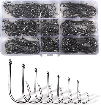 50pcs Combination Saltwater Freshwater Military High Carbon Steel Fishing Hooks Fish Hooks