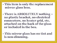 Vista 2 de Espejo de repuesto con adhesivo de tamaño completo para Lincoln MKC Passenger Side View Right RH