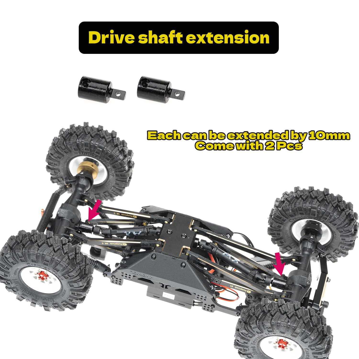 Contrepoids En Laiton RampCrab Pour Axial SCX24 Et AX24 – 70 G (2x35 G) – Stabilisation Et Adhérence Pour Votre Crawler 1/24