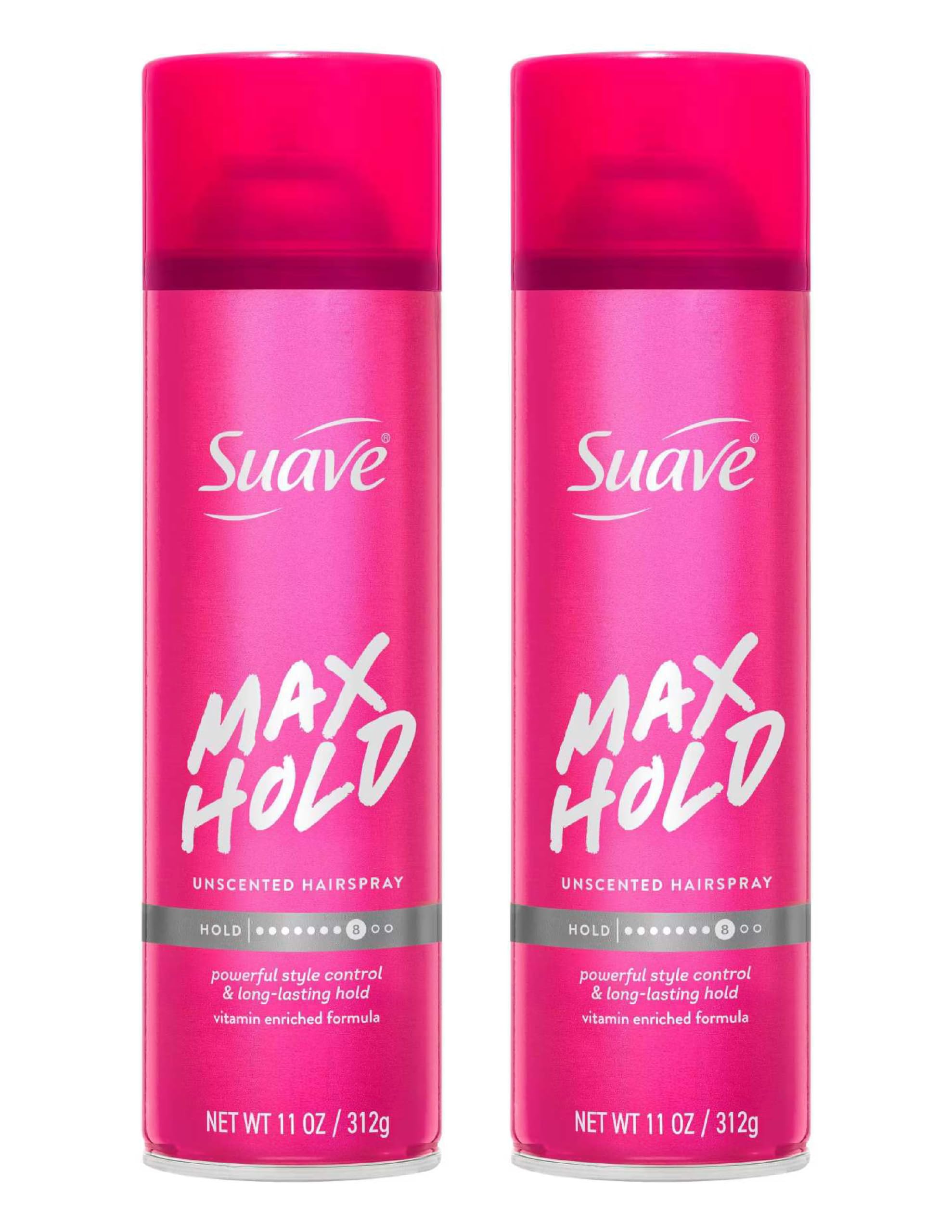 Suave Hairspray Max Hold 8 Unscented 11 Ounce (Pack of 2)