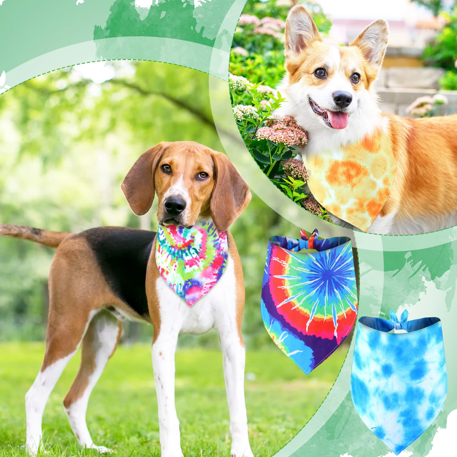 12 Batik-Hundehalstücher, Bunt & Waschbar – Für Hunde & Katzen, Ideal Für Parties & Alltag