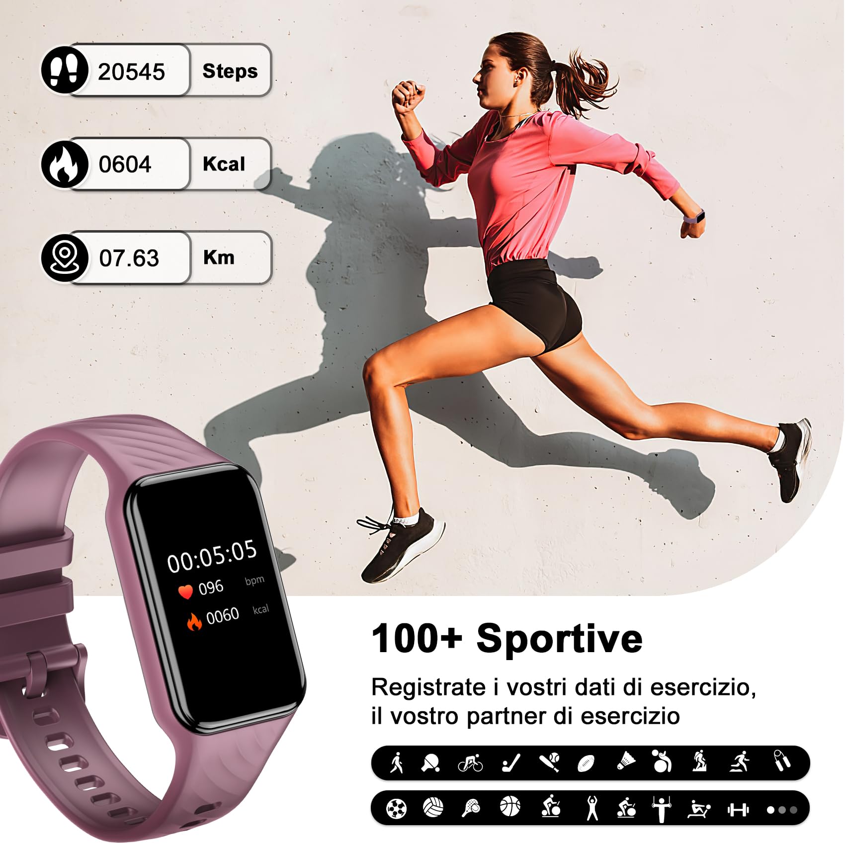 Blackview Smartwatch Uomo Donna,Orologio Fitness Cardiofrequenzimetro 110+ Sportive/SpO2/Sonno/Contapassi, Notifiche Smart Watch Activity Tracker per iOS Android(2 Cinturini)