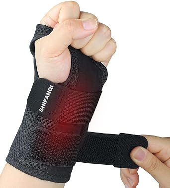 Compression Wrist Brace for Men and Women, Recovery Night Wrist Sleep Support Brace - Adjustable Support Splint for Wrist Pain, Carpal Tunnel, Arthritis, Tendonitis Black, Left Hand, Large/X-Large
