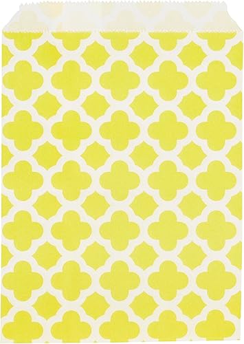 Miniatura 2 de Restaurantware Bolsas de galletas de 7 x 5 pulgadas, 100 bolsas de papel biodegradable, para regalo, para fiestas, bolsas de dulces, color amarillo