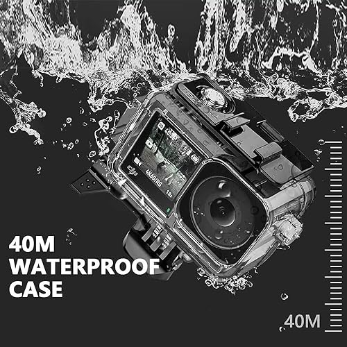 Miniatura 3 de Robusto, Crystal - Funda impermeable subacuática transparente con filtros de lente de buceo de precisión, compatible con DJI Osmo Action 3