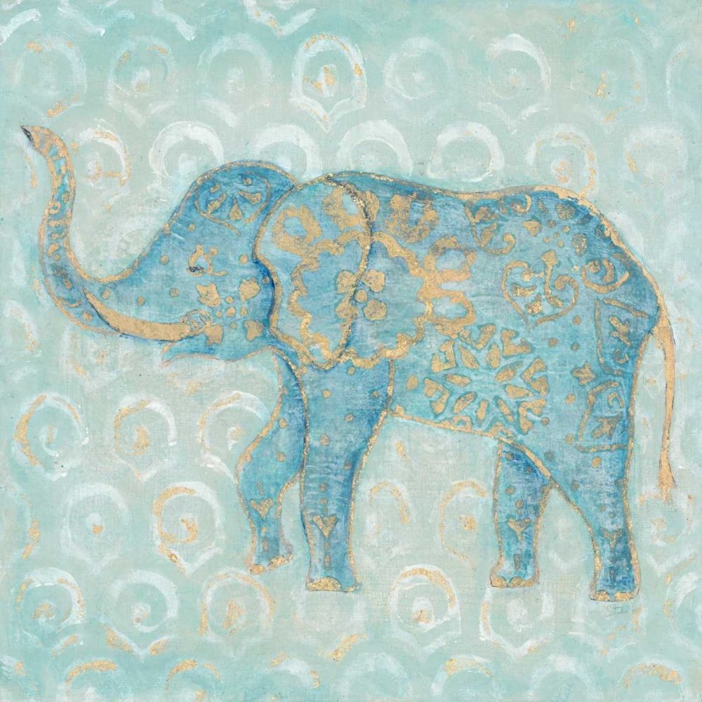 Feeling at home LIENZO-CON-AMERICANO-CAJA-FUERZA-ELEFANTE-Estudio-M-Animales-Fine-Art-print-on-wood-frame-Square-21x21_in