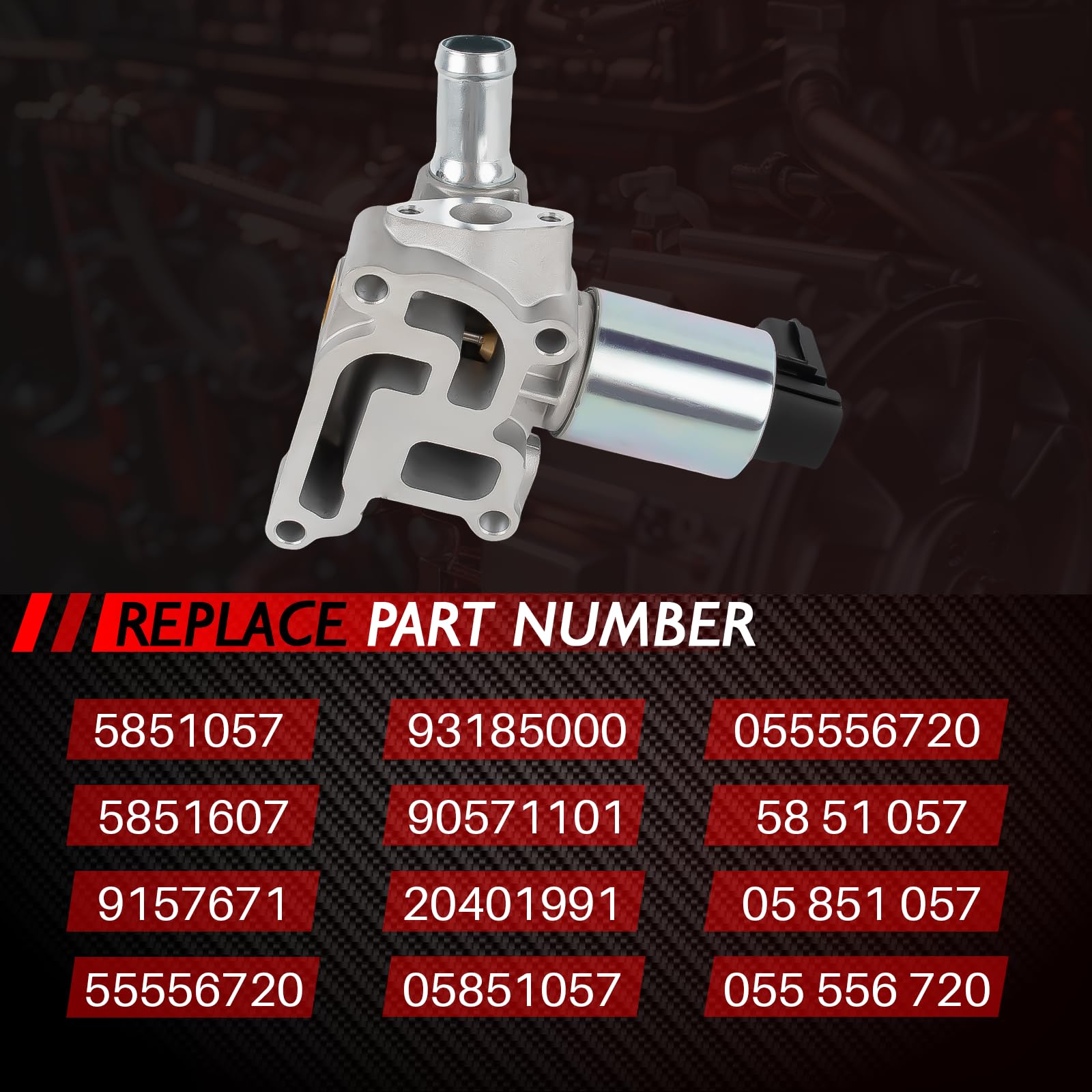 Valvola AGR di ricircolo dei gas di scarico Valvola EGR di ricambio per Astra Corsa 1.0 1.2 1.4 Tigra Agila Accessori auto Codice 5851057 05851057 55556720 055556720