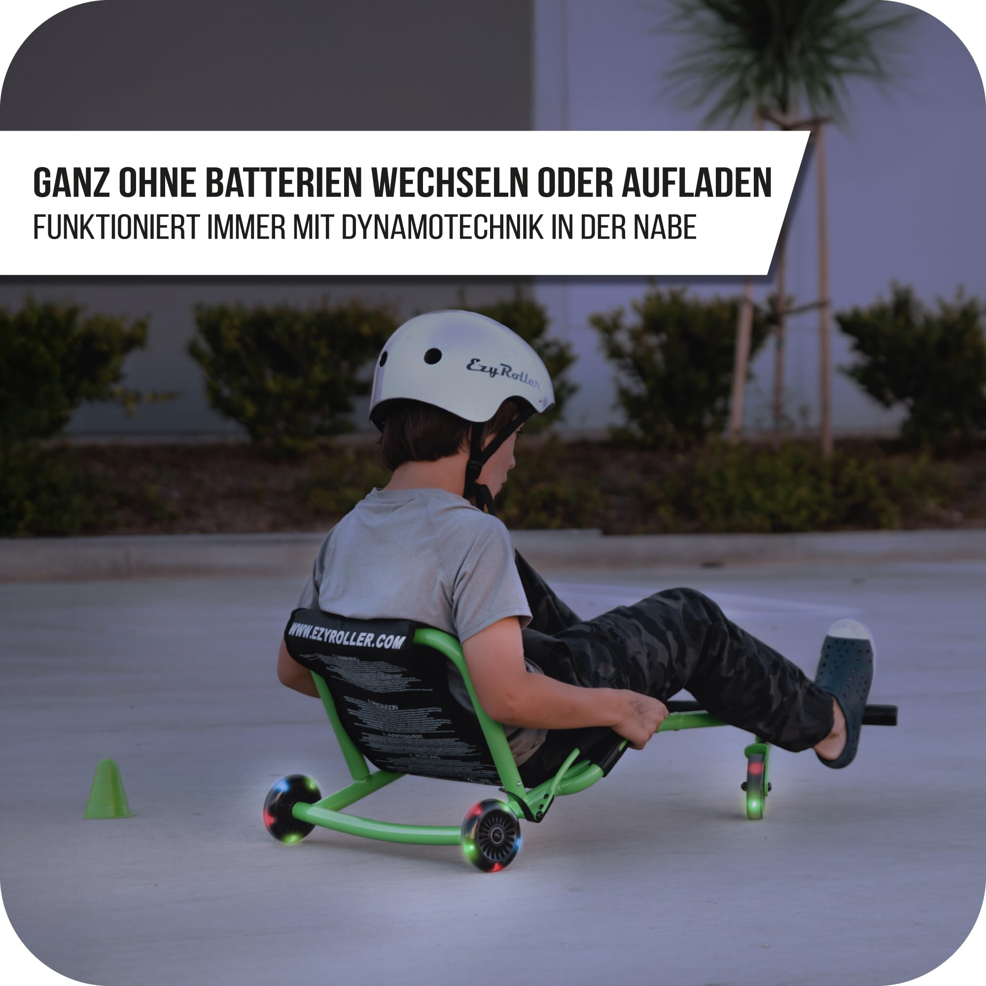 EzyRoller Juego de 2 ruedas LED de repuesto de 96 mm para Classic, Drifter o Drifter X
