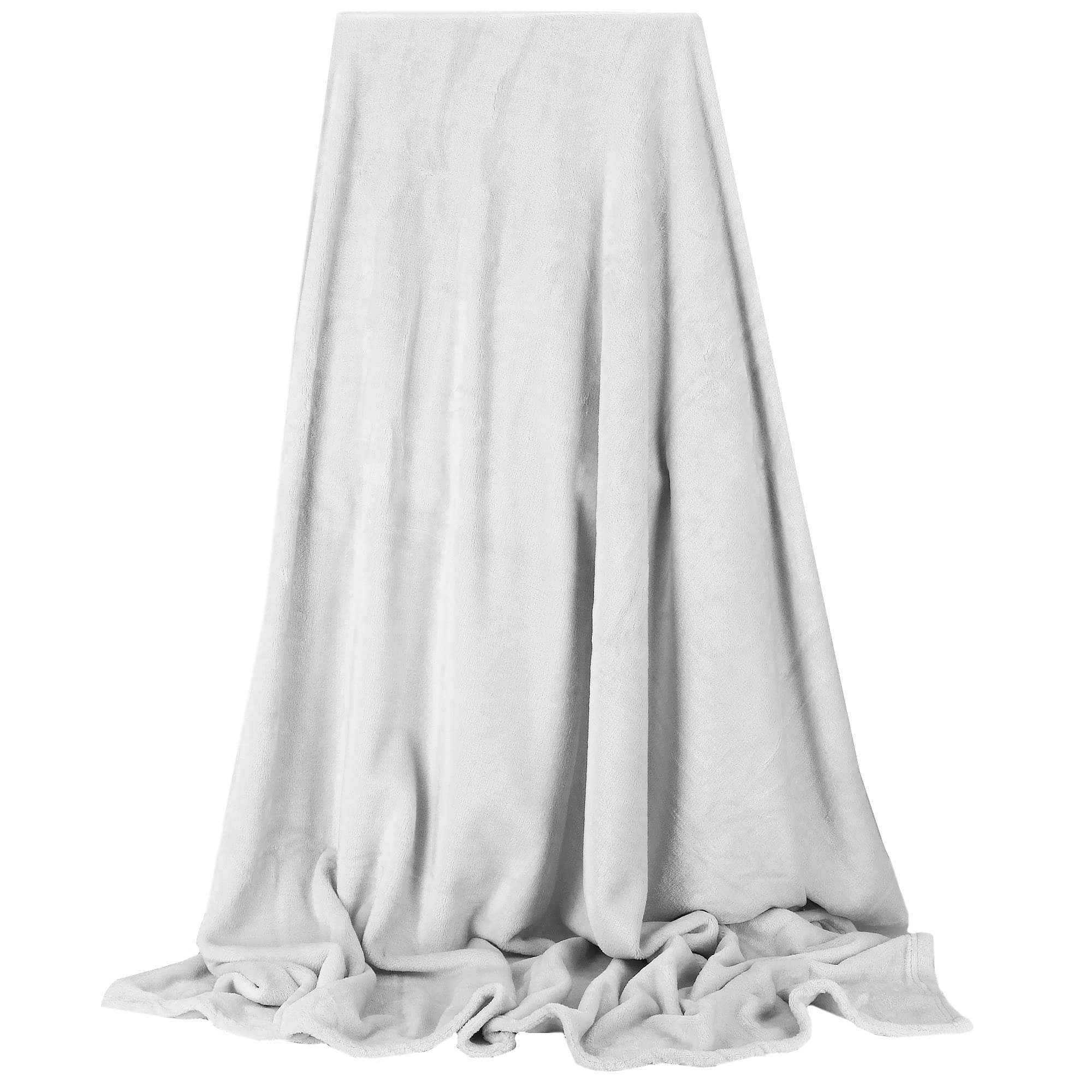 SPRINGOS Copriletto Liscio 200x220 Cm - Bianco Avorio, In Poliestere, Leggero E Termico, Per Letto E Divano