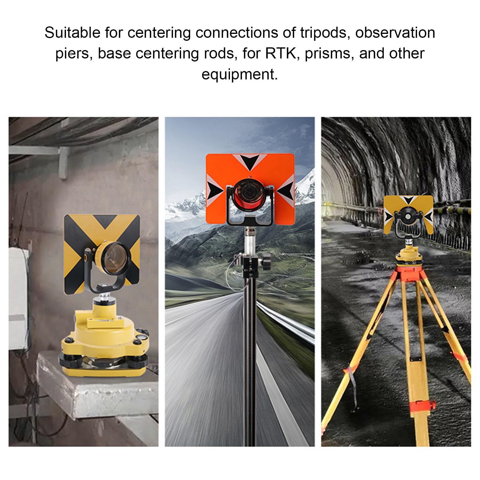 Adapter Pryzmowy, Adapter Szybkozłącza, Adapter Pryzmowy ze Stopu Aluminium do Odbiornika R10 R12 R12i GNSS RTK Pomiar GPS, Urządzenie do Testowania Obwodów Elektrycznych