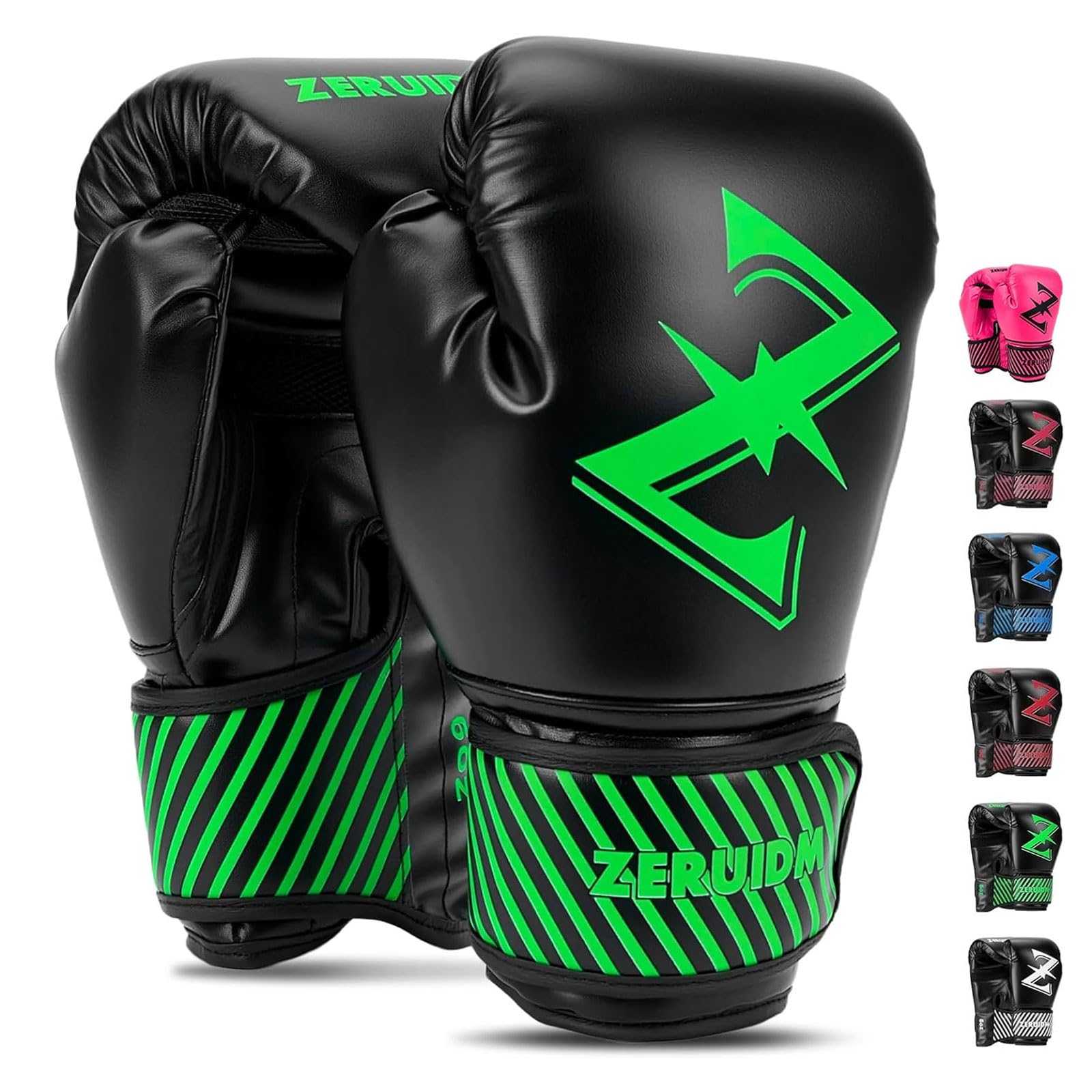Kids Boxing Gloves 6 oz Youth Training Sparring Gloves for 3–12, Leather Ventilated Mesh,…