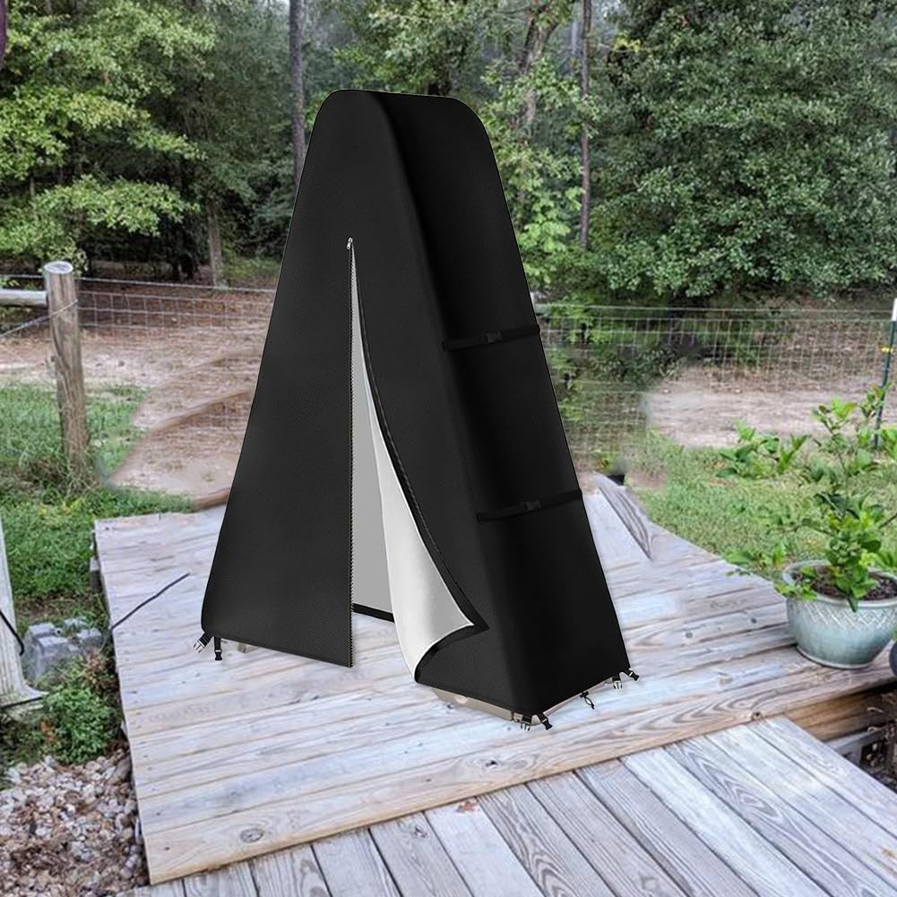Escalera de piscina al aire libre, cubierta antipolvo impermeable UV, terraza terrestre, marco A, escalera de seguridad, cubierta protectora sobre el suelo piscina (420D)