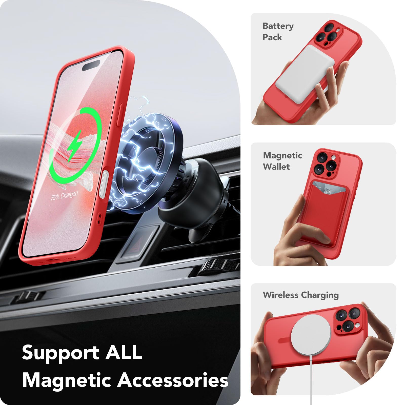 CAPRARO Magnetic Compatible with iPhone 16 Pro Max Case - Image 3