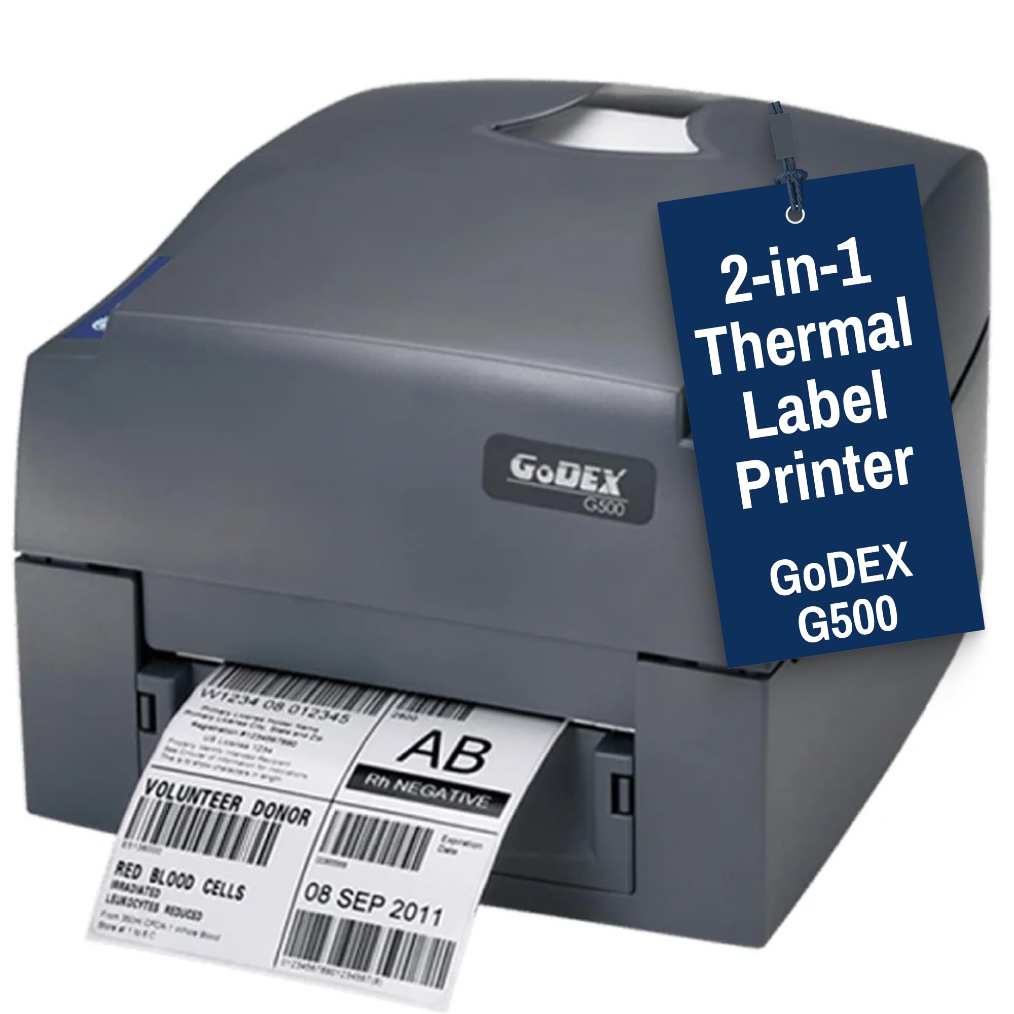 McAuley Labels GoDEX G500 Thermal Shipping Label Printer, 4 in, 203 DPI