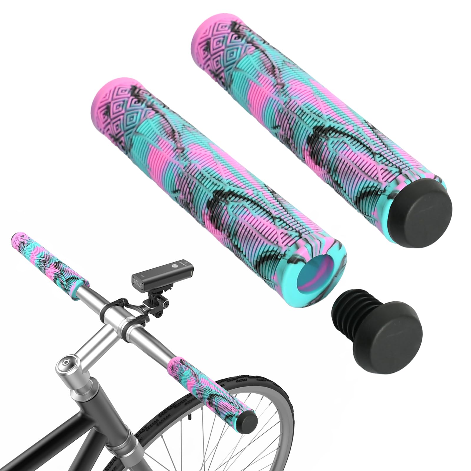 MTB Bicycle Handlebars, Bicycle Handlebars, Bike Grips 160 mm, Suitable for Various Vehicles, Including Mountain Bikes, Folding Bikes and Scooters