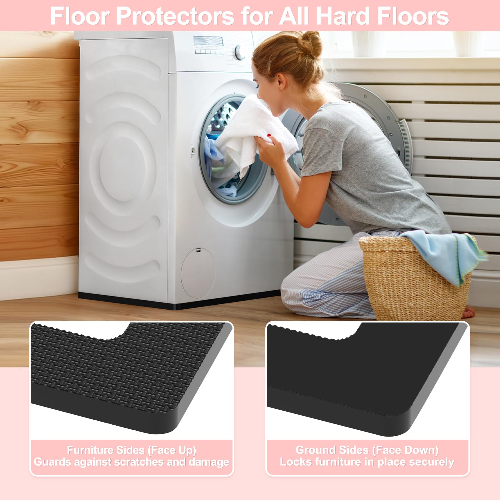 NIUXX 3 en 1 Patin Anti Vibration Lave Linge 2cm Épaisseur Tapis Anti-Vibration en EVA Socle Modulaire DIY sans Découpe Antidérapant et Stable Kit pour 3 Machines à Laver et Autres Appareils Ménagers
