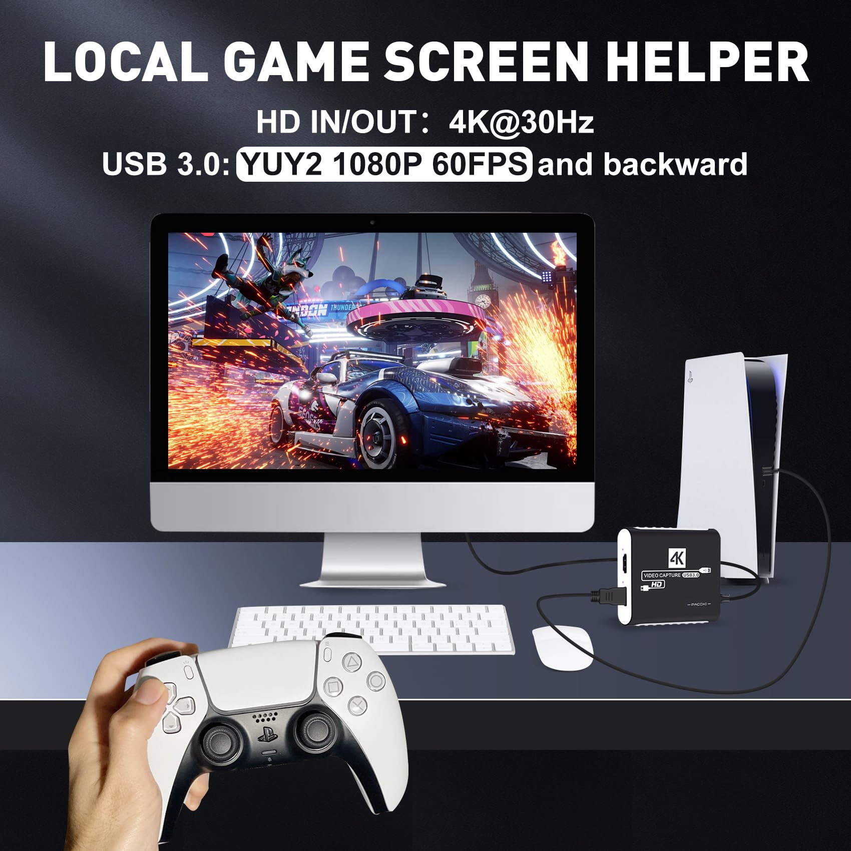 T5018 1080p 4k usb3.0 hd video capture box for obs youtube game live broadcast c