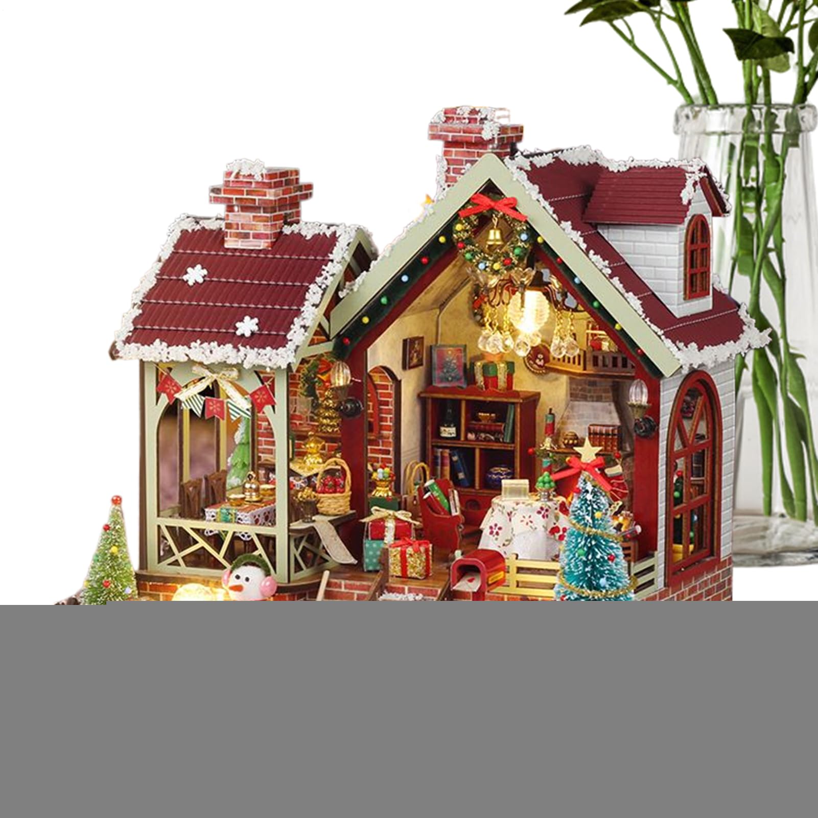 Casa in miniatura – Set di modelli creativi tridimensionali in legno fatti | a mano, scena di assemblaggio interna dettagliata, struttura ricreativa realizzata con precisione, progetto costruttivo