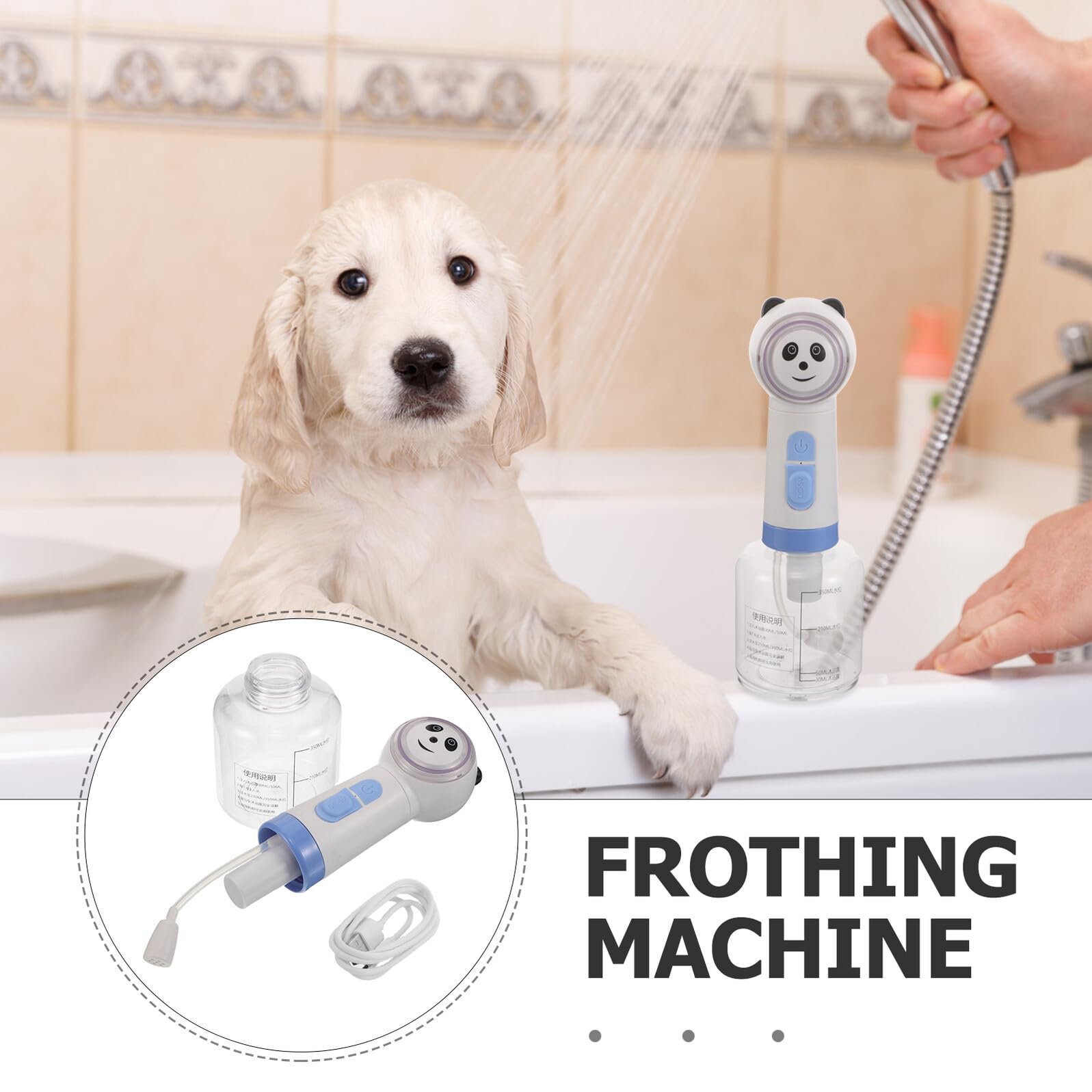 Schaumspender Für Katzenshampoo Hundewaschshampoospender Seifenblasenspender Für Haustiershampoo Schäumer Für Hundeshampoo Waschspender Für Hunde Und Katzen Katzen-Shampoo-Spender