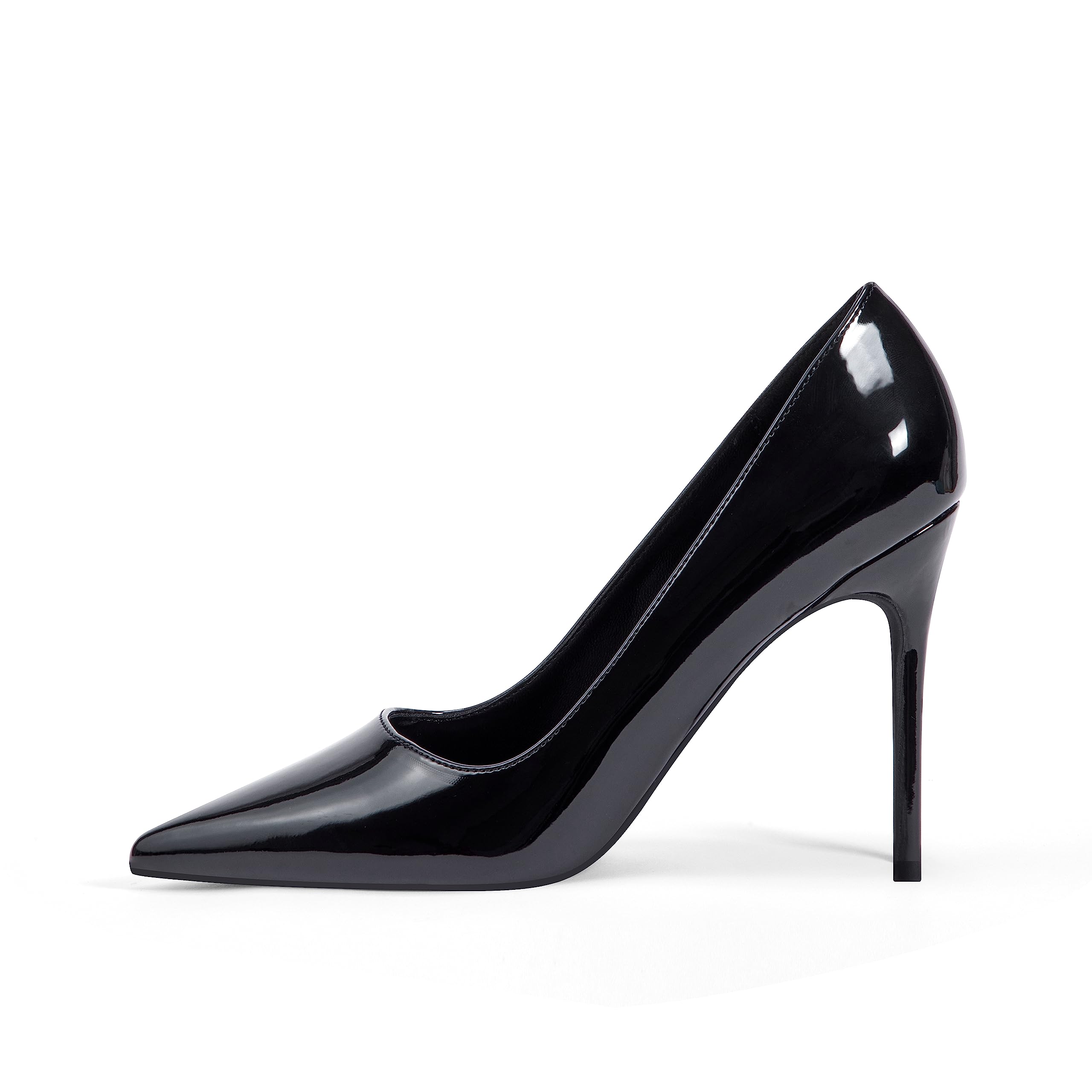 Zhabtuc Damen Pumps Mode Spitze Geschlossene Zehe High Heels Sexy Slip on Party Abschlussball Hochzeit Stiletto Schuhe 10CM