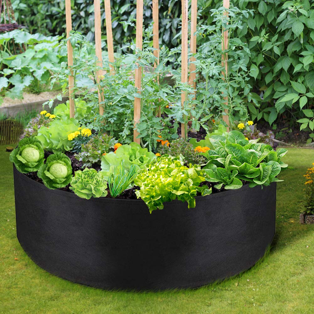 LBTING Lot de 2 sacs de culture en tissu non tissé très résistant pour plantes, légumes, fleurs de 157 litres